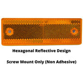 10x Red Amber White Class A 150mmx50mm (6"x2") Rectangular Reflector Screw Mount Trailers Trucks Automobiles Mail Box Boat SUV RV Industrial Driveway Safety Parking Visiblity
